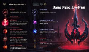 Bảng ngọc Evelynn tốc chiến: 4 thành phần quan trọng