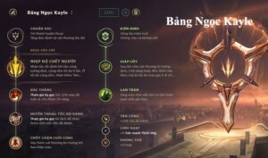 Bảng ngọc Kayle, các trang bị và mẹo chơi trong game tốc chiến