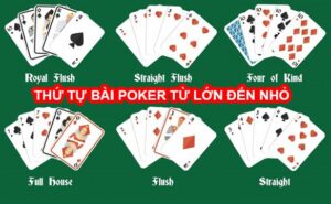 Thứ tự thắng trong poker từ mạnh đến yếu chuẩn xác nhất