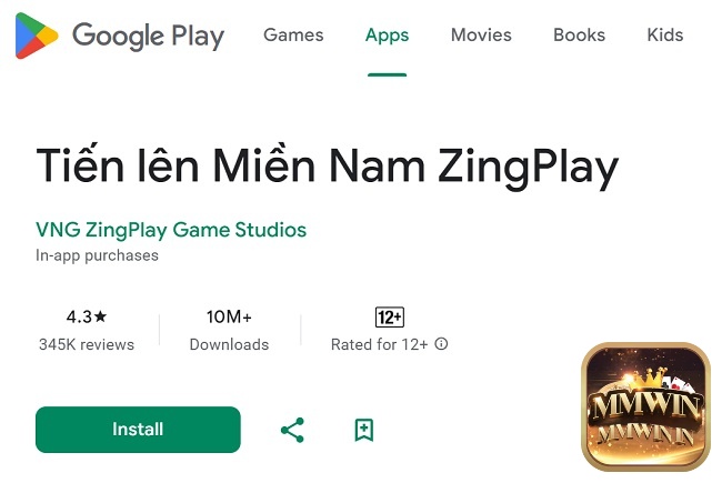 Tải tiến lên miền nam Zingplay bằng cách vào Google Play trên PC