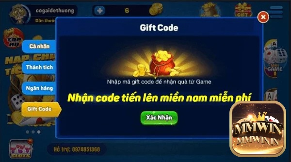 Hướng dẫn nhận code Tiến lên miền Nam