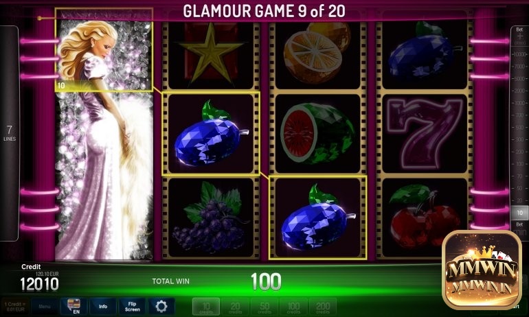 Glamour World là trò chơi slot phát triển bởi Multislot chủ đề ngôi sao năm 2000