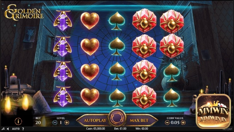 Golden Grimoire có tỷ lệ RTP 96,44% và chiến thắng tối đa 1000 lần cược