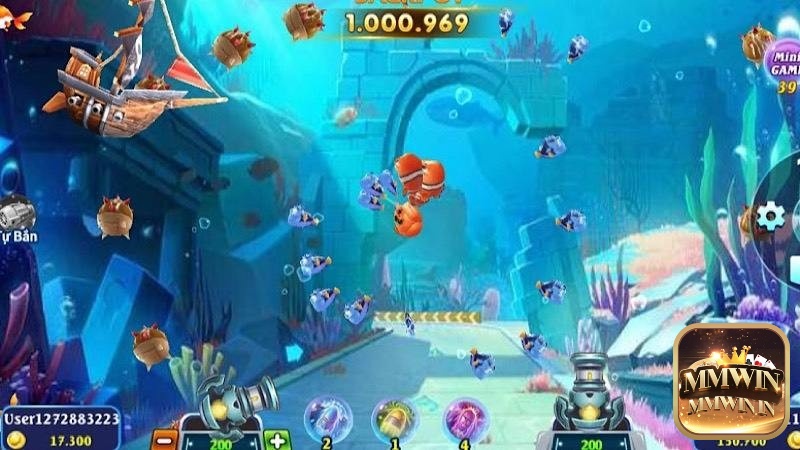 Cổng game có thiết kế với màu xanh chủ đạo 