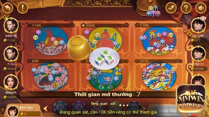 Tham gia chinh phục trò chơi bầu cua tôm cá online cùng sân chơi Mmwin