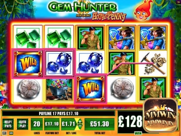 RTP của slot GemHunter là 93,18%