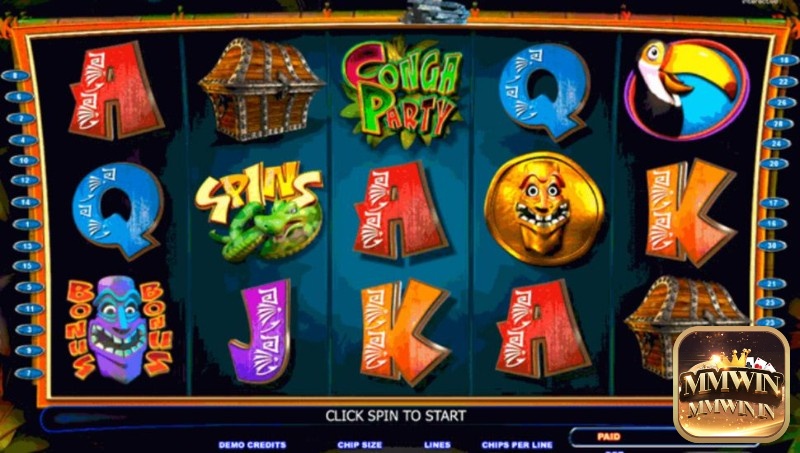 Slot Conga Party có RTP là 96,92% thu hút người chơi