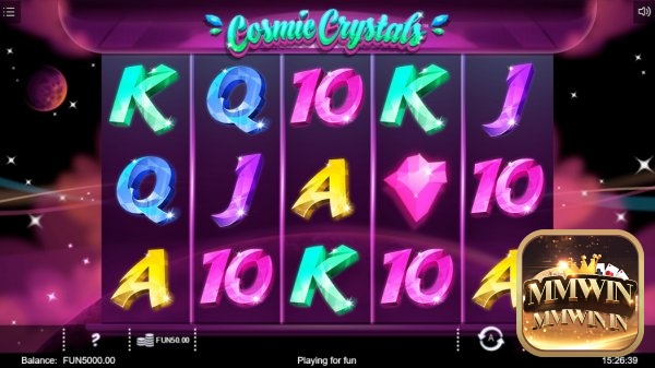 Trong game slot này các loại tinh thể khác nhau đủ màu sắc 