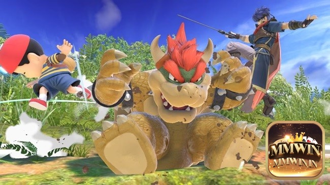 Bowser sở hữu thân to đô con và cú đạp trên khung có tính sát thương cao