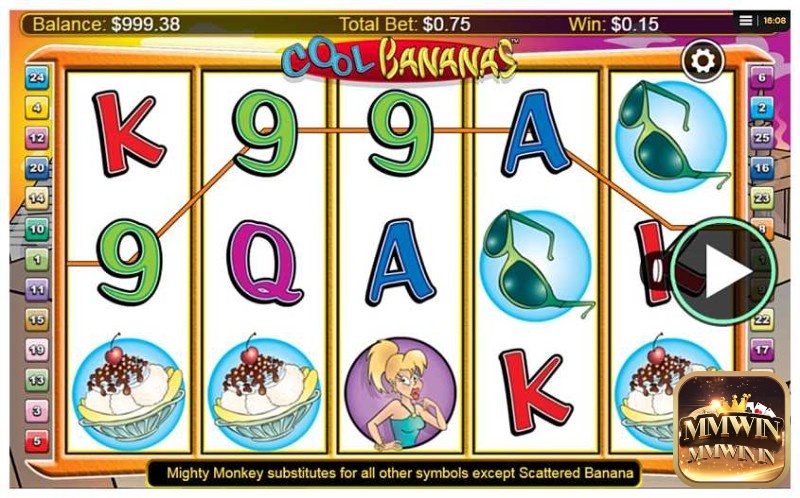 Slot này có 25 hàng thanh toán và 5 cuộn phim