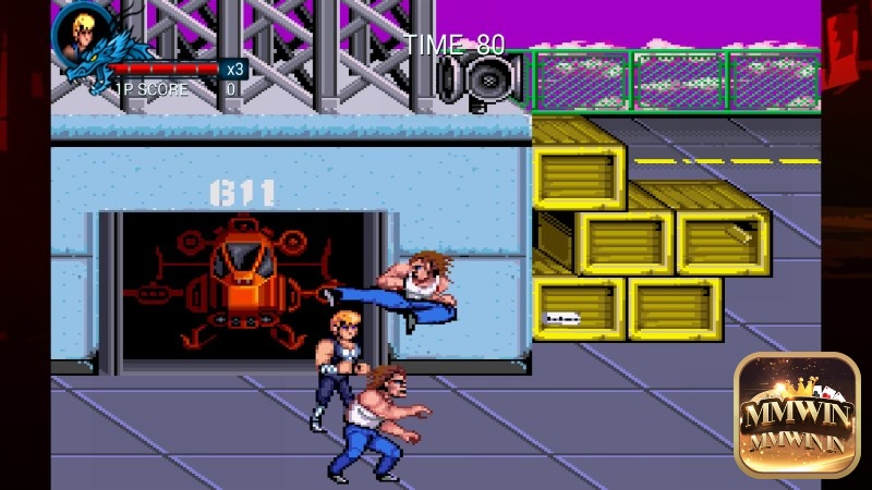 Double Dragon là trò chơi có sự khác biệt về kiểu tóc của 2 nhân vật chính