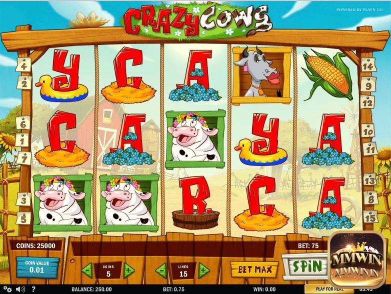 Cách chơi game slot Crazy Cows rất đơn giản