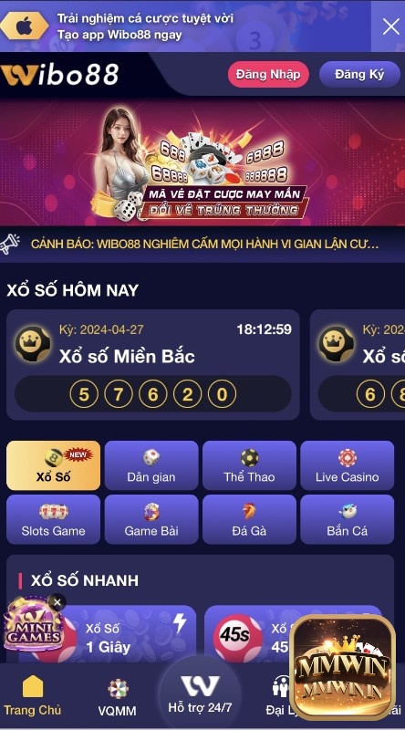 Tham gia cá cược mọi lúc mọi nơi với app Wibo88