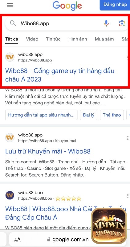 Truy cập đúng link nhà cái trước khi tải Wibo88 cho Android