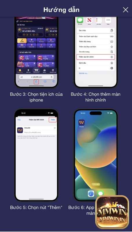 Hoàn tất việc tairi app Wibo88 với các bước còn lại