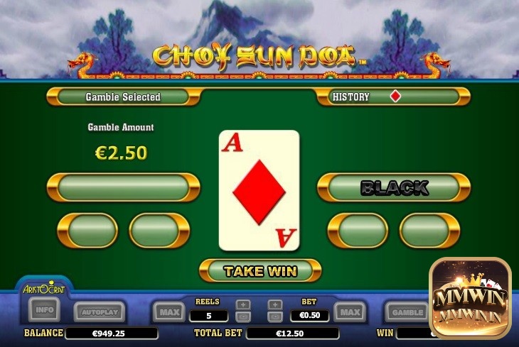 Vòng Gamble sẽ cần dự đoán màu lá bài đen hoặc đỏ, thắng sẽ được thưởng x2