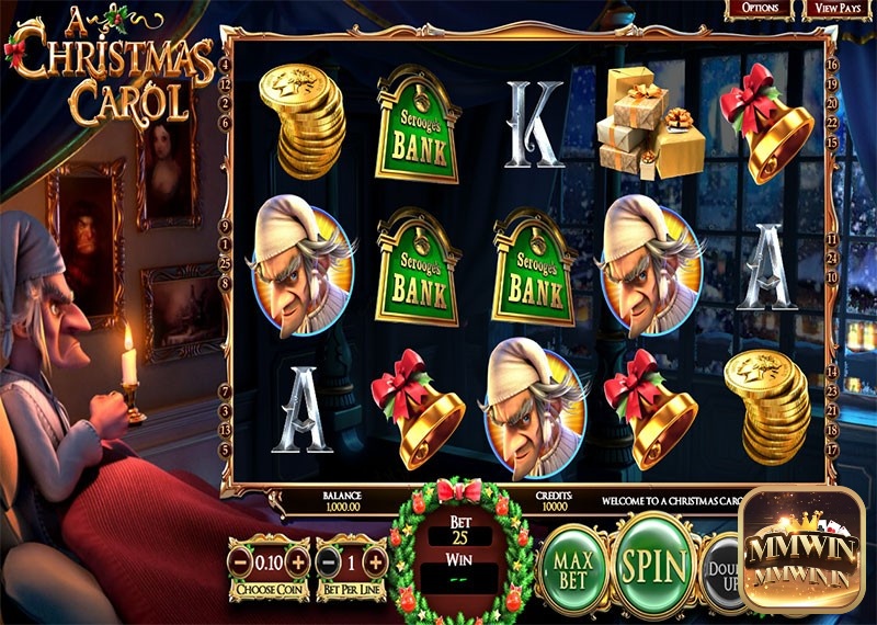 Christmas Carol slot lấy bối cảnh trong phòng ngủ của Scrooge