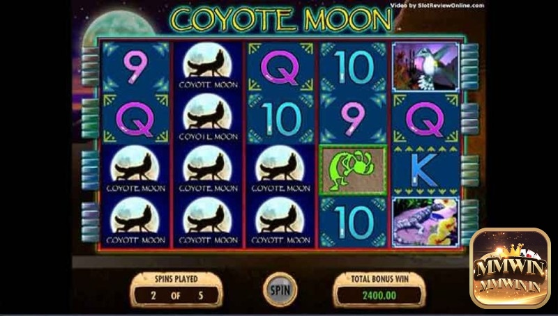 Guồng quay sẽ chuyển sang màu tối khi Rising Moon Bonus được kích hoạt