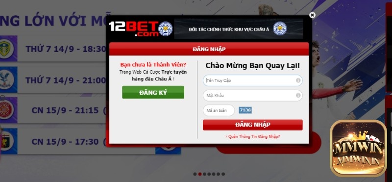 Cách đăng nhập 12BET rất đơn giản