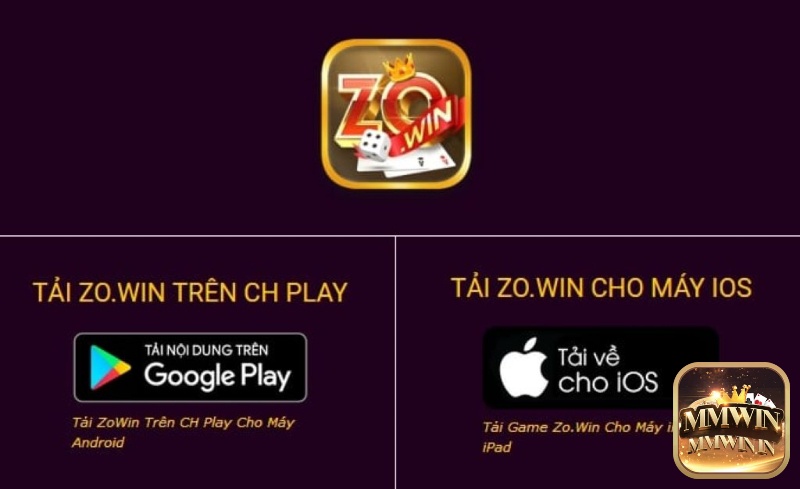 Chọn tải game Zowin cho thiết bị iOS