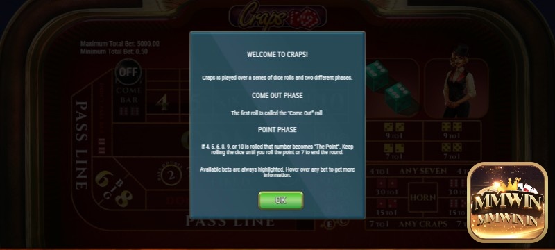 Craps hot có hai giai đoạn chơi đó là Come Out và point