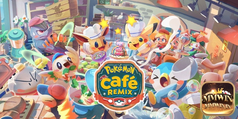 Tựa game Pokemon Cafe Mix quản lý quán cà phê với các Pokemon đáng yêu