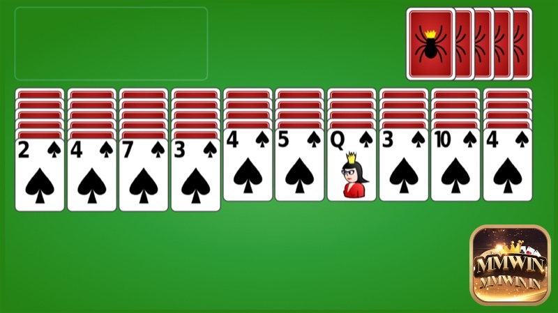 Spider solitaire – Phiên bản solitaire phức tạp với hai bộ bài và nhiều mức độ chơi, được yêu thích bởi độ thử thách cao