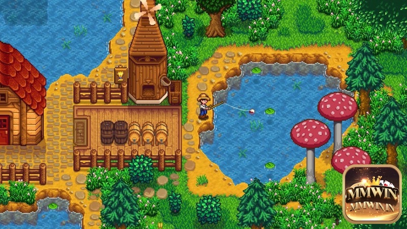 Giao diện gameplay của Stardew Valley – Game nông trại pixel nhẹ, phù hợp máy cấu hình yếu