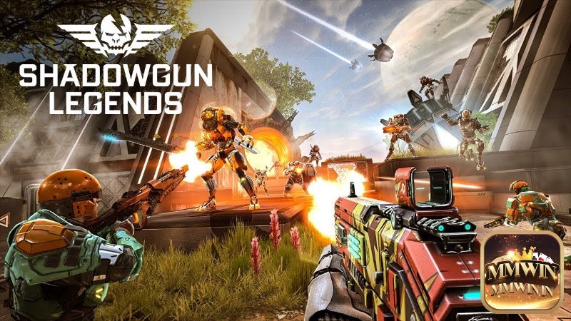 Nhân vật chính cùng vũ khí tương lai, giao diện kỹ năng RPG trong Shadowgun Legends.