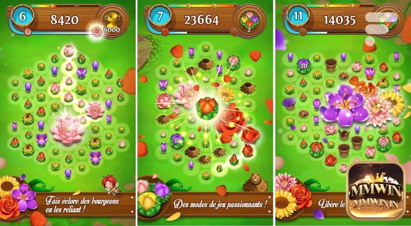 Nhiệm vụ của người chơi trong Blossom Blast Saga đó là nối những bông hoa cùng màu để kích hoạt hiệu ứng nở hoa