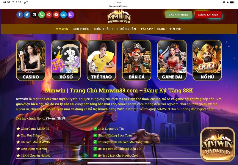 Bắn cá Mmwin la game bắn cá đổi thẻ cào uy tín, dễ chơi, ngoài ra còn có các chương trình ưu đãi lớn