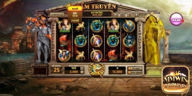 Cấu trúc 5 cuộn, 25 dòng cược và cơ chế Jackpot lũy tiến trong game nổ hũ sấm truyền.