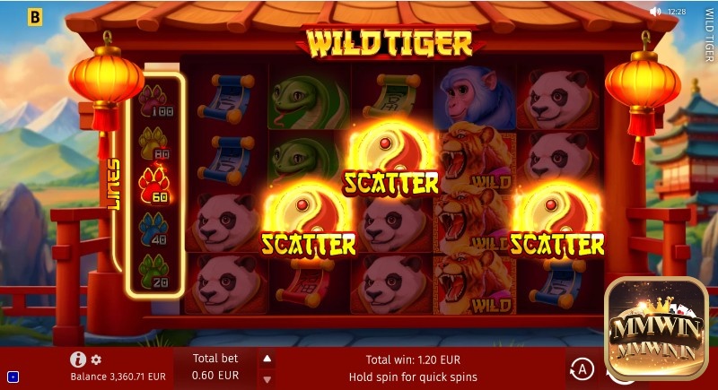 Biểu tượng Scatter với hình ảnh âm dương đậm chất phương Đông