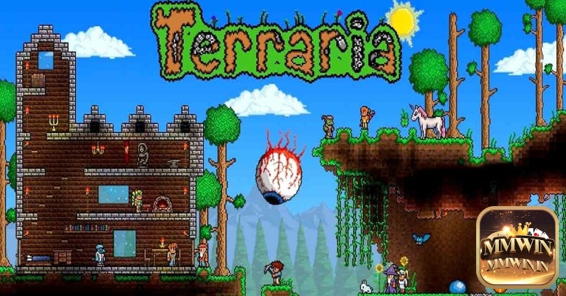 Game online nhe ma hay cho pc Terraria hấp dẫn nhờ sự kết hợp giữa sáng tạo và chiến đấu co-op