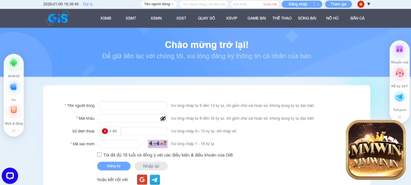 Điền thông tin đầy đủ và trung thực khi đăng ký Gi8 giúp hạn chế sự cố và bảo vệ dữ liệu cá nhân tối đa