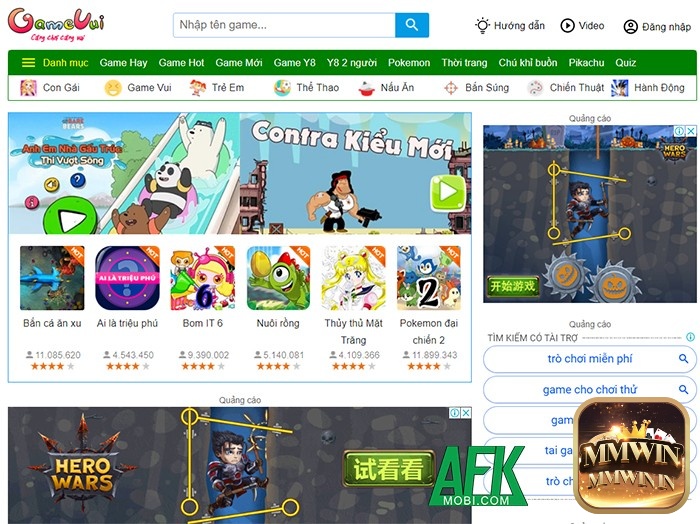 GameVui cung cấp game online tiếng Việt miễn phí