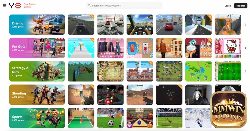 Nền tảng Y8 với game multiplayer trực tuyến miễn phí