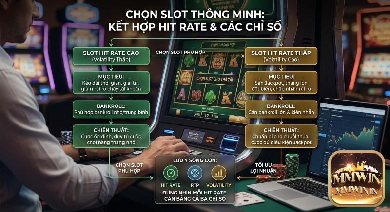 Tổng quan chiến lược chọn slot thông minh: kết hợp Hit Rate, RTP và Volatility theo mục tiêu và bankroll