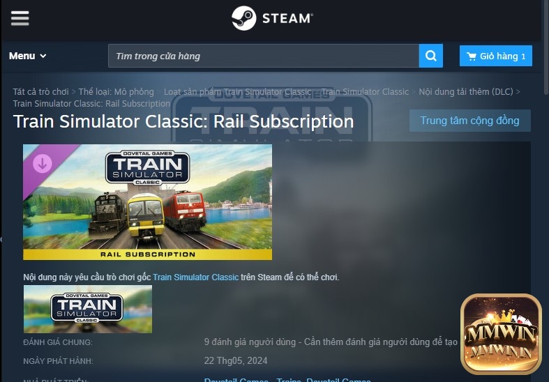 Steam là nguồn chính thức để cài và quản lý Train Simulator Classic trên PC